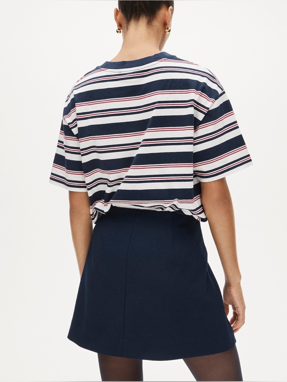 J.Crew Size 10 Fairfax mini button-front skirt in four-season stretch navy - Picture 2 of 12
